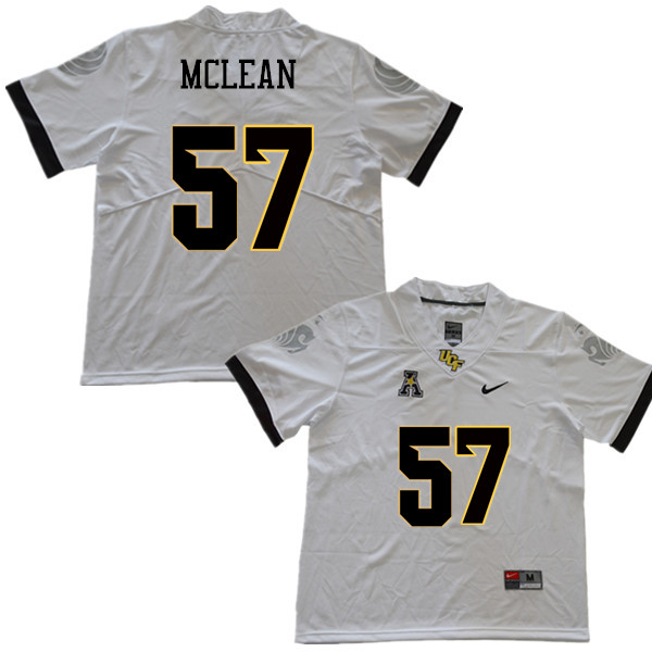 Men #57 DeAndre McLean UCF Knights College Football Jerseys Sale-White